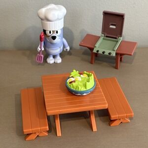 Bluey Replacement Park Playground Camping Picnic Table Set Grill Dad Chef Hat